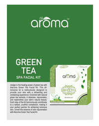 AROMA Green Tea Spa Facial Kit – Antioxidant-Rich Detox & Skin-Calming Facial Treatment