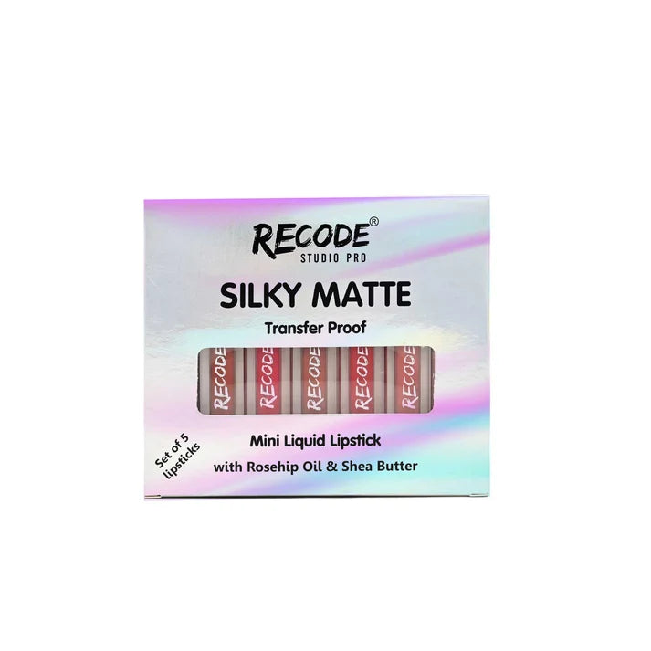 Recode 5 Silky Matte Mini Liquid Lipsticks - 6.25 ML (1.25ML x 5)