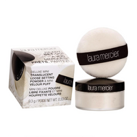 LAURA MERCIER READY SET GO DELUXE MINI TRANSLUCENT LOOSE SETTING POWDER AND MINI VELOUR PUFF 9.3