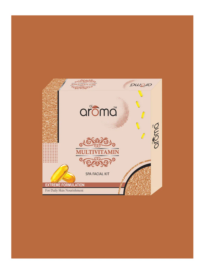 AROMA Multivitamin Spa Facial Kit – Skin Revitalizing & Nourishing Facial Treatment for Healthy Glow