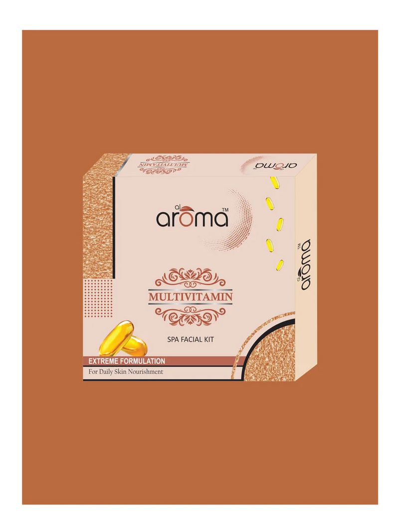 AROMA Multivitamin Spa Facial Kit – Skin Revitalizing & Nourishing Facial Treatment for Healthy Glow