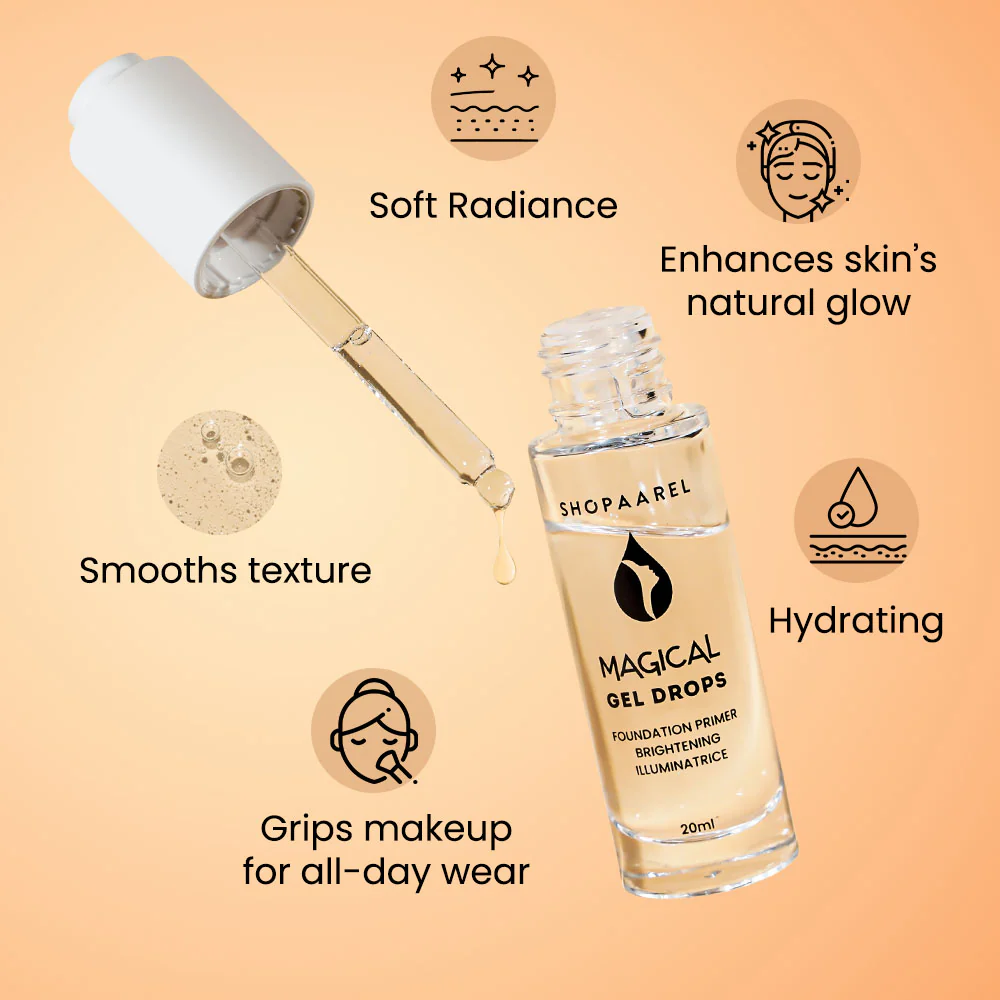 SHOPAAREL MAGICAL GEL DROPS FOUNDATION PRIMER BRIGHTENING ILLUMIN TRICE 20ML