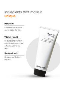 MINIMALIST MARULA OIL 05% MOISTURIZER WITH VITAMIN F + VITAMIN E + HYALURONIC ACID 50G