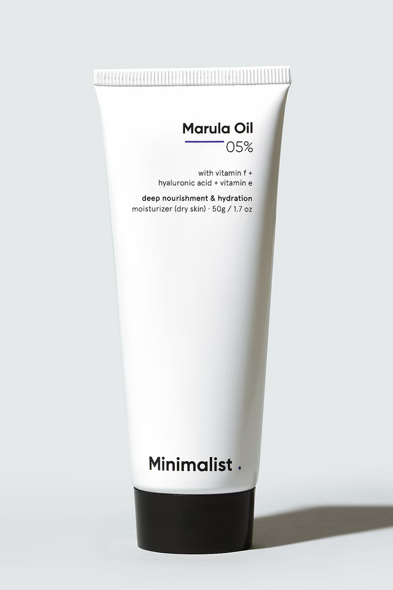 MINIMALIST MARULA OIL 05% MOISTURIZER WITH VITAMIN F + VITAMIN E + HYALURONIC ACID 50G