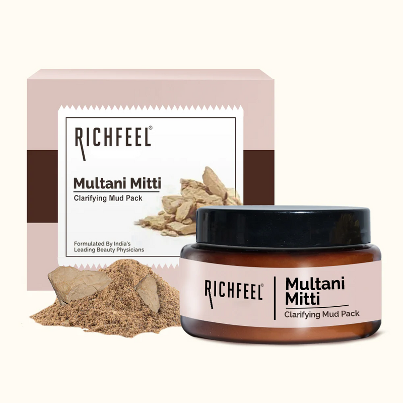 RICHFEEL NATURALS MULTANI MITTI CLARIFYING MUD PACK 50G