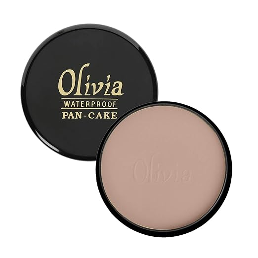 Olivia Pan Cake 100% Waterproof 25g | Full Coverage Makeup Base | Smudge-Proof & Sweat-Resistant | Long-Lasting Velvety Finish | Hides Blemishes | For All Skin Types |