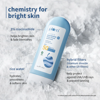 PLUM RICE WATER & NIACINAMIDE SHEER-TINTED SUNSCREEN 3% SPF 50 PA++++ SKIN TONER 50G