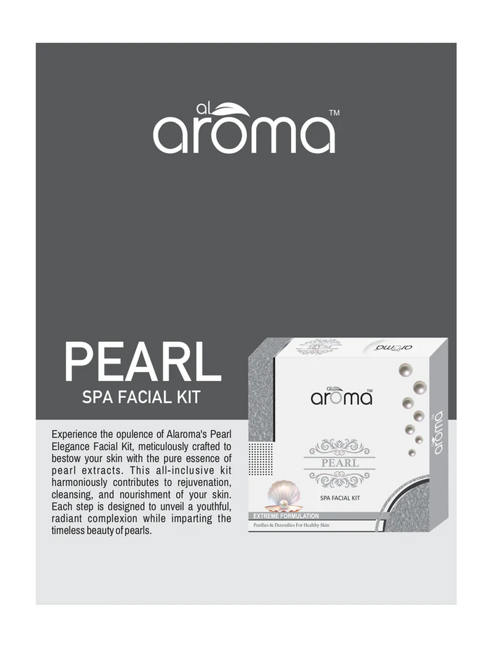 AROMA Pearl Spa Facial Kit – Skin Polishing & Brightening Facial Treatment for a Luminous Glow