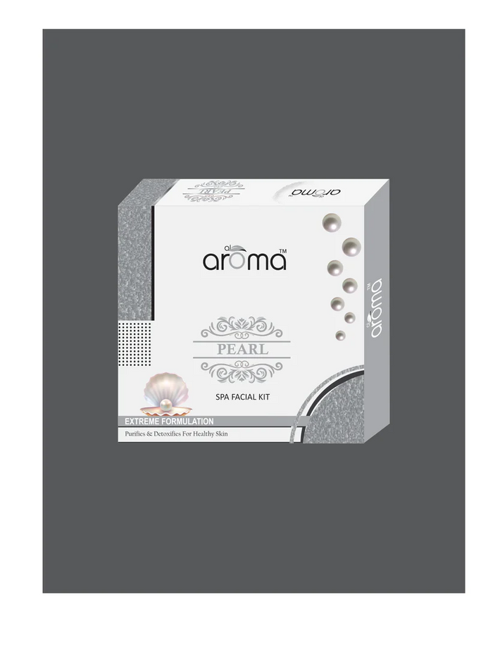 AROMA Pearl Spa Facial Kit – Skin Polishing & Brightening Facial Treatment for a Luminous Glow 290G