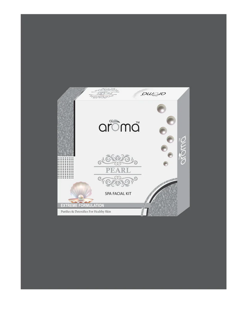 AROMA Pearl Spa Facial Kit – Skin Polishing & Brightening Facial Treatment for a Luminous Glow 290G