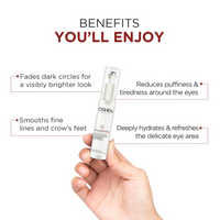 Oshea Herbals PhytoWhite Under Eye Gel Cream Roll-On for Women & Men | Brightens & Deeply Hydrates | Reduces Dark Circles, Puffiness & Tired Eyes | Enriched with Rose & Vitamin K | All Skin Types 15ml