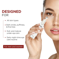 Oshea Herbals PhytoWhite Under Eye Gel Cream Roll-On for Women & Men | Brightens & Deeply Hydrates | Reduces Dark Circles, Puffiness & Tired Eyes | Enriched with Rose & Vitamin K | All Skin Types 15ml