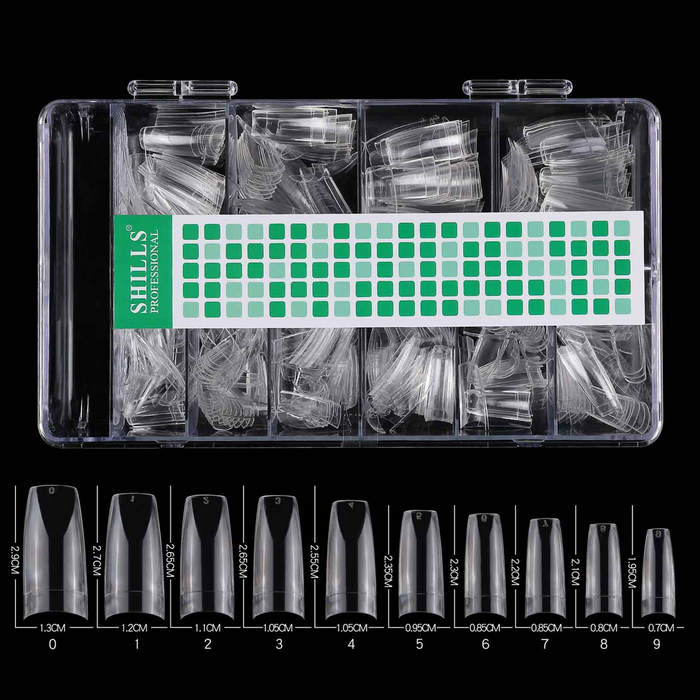 SHILLS PROFESSIONAL PT14-CLEAR FRENCH TIPS 500PCS