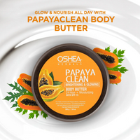 OSHEA PAPAYA CLEAN BRIGHTENING & GLOWING BODY BUTTER 24HOUR + MOISTURIZING WITH SPF-15 200G