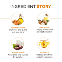 OSHEA PAPAYA CLEAN BRIGHTENING & GLOWING BODY BUTTER 24HOUR + MOISTURIZING WITH SPF-15 200G