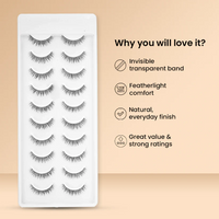 RECODE FEATHRLIGHT EYELASHES-D33 (10 PAIRS)