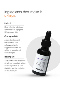 MINIMALIST RETINOL 0.6% FACE SERUM 30ML