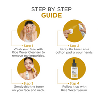 OSHEA HERBALS RICE WATER WITH NIACINAMIDE & CERAMIDES BRIGHTENING TONER 120ML