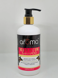 AROMA Keratin Shampoo – Smoothening & Frizz-Control Shampoo for Silky, Strong Hair