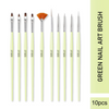 SHILLS PROFESSIONAL GREEN NAIL ART BRUSH SET