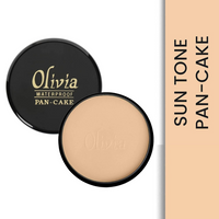 Olivia Pan Cake 100% Waterproof 25g | Full Coverage Makeup Base | Smudge-Proof & Sweat-Resistant | Long-Lasting Velvety Finish | Hides Blemishes | For All Skin Types |