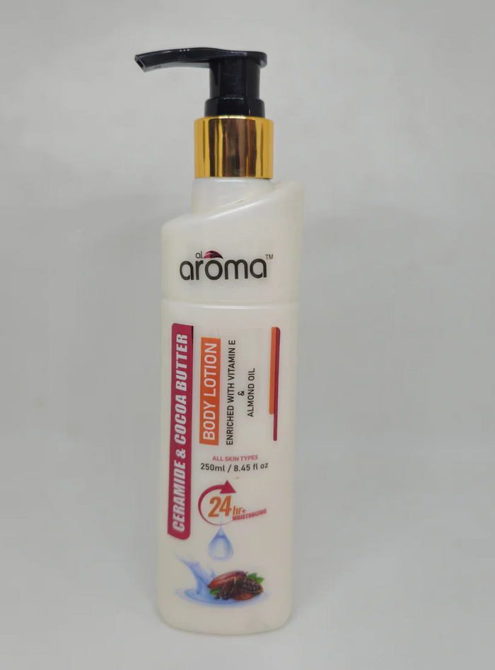 AROMA Ceramide & Cocoa Butter Body Lotion – Intense Repair & Long-Lasting Hydration for Dry, Damaged Skin