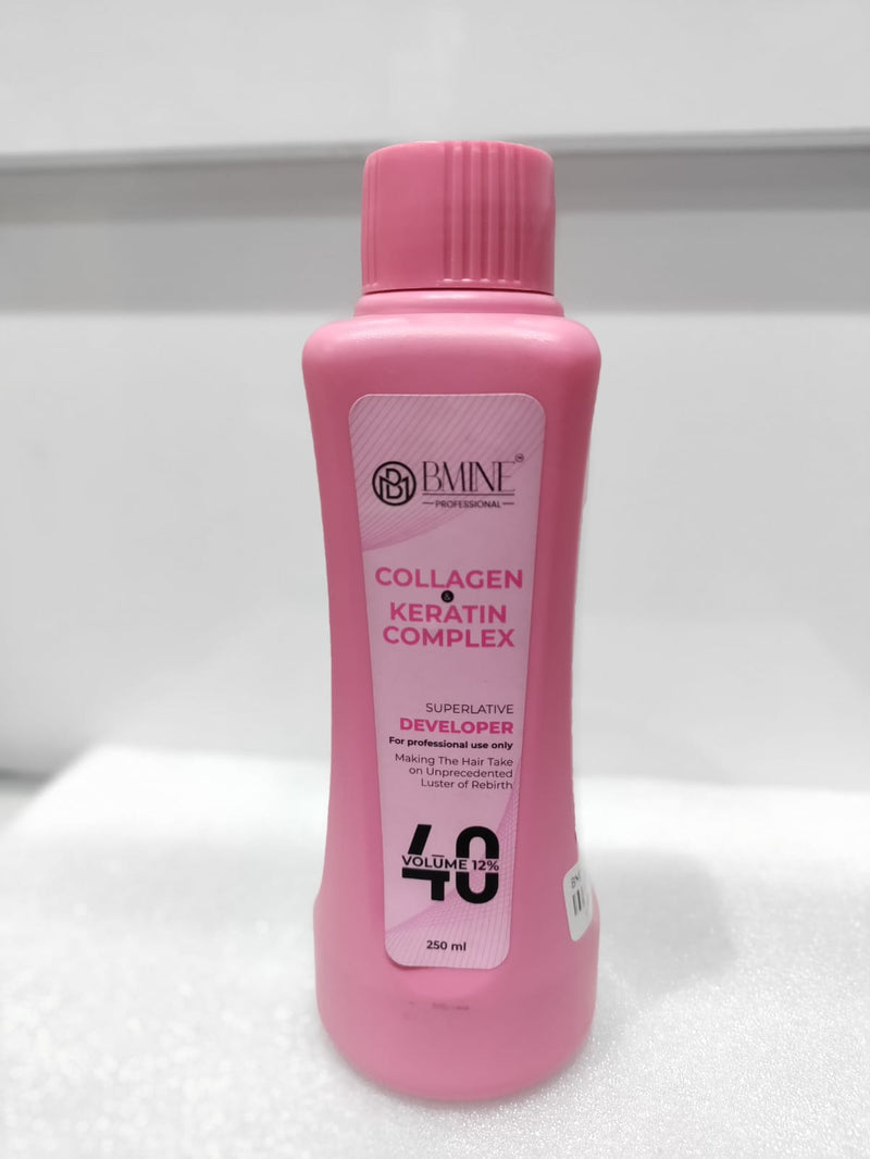 BMINE PROFESSIONAL COLLAGEN & KERATIN COMPLEX SUPERLATIVE DEVELOPER 40 VOLUME 12% 250ML