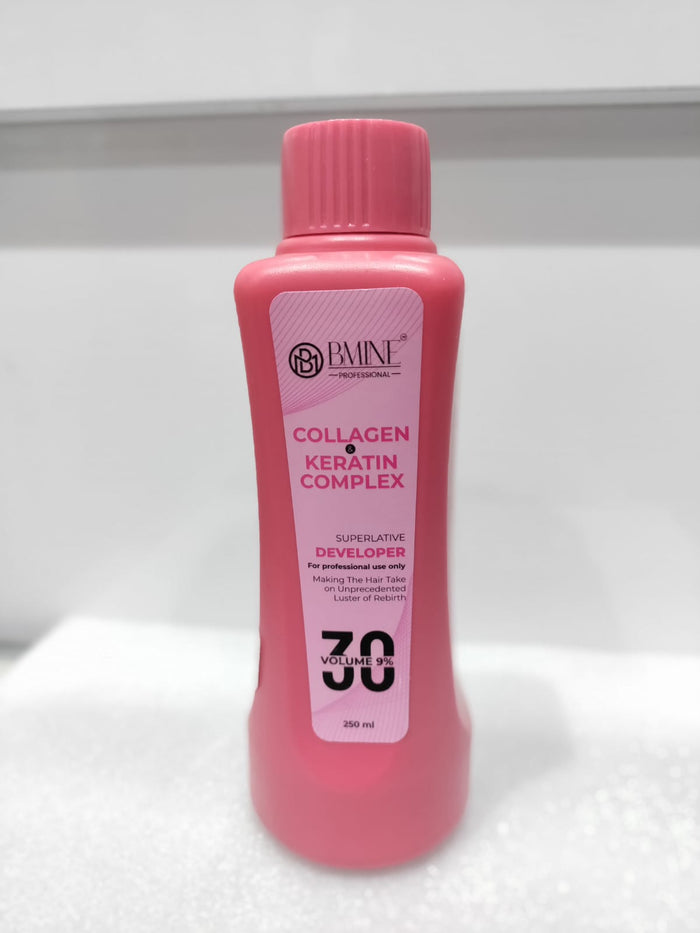 BMINE PROFESSIONAL COLLAGEN & KERATIN COMPLEX SUPERLATIVE DEVELOPER 30 VOLUME 9% 250ML