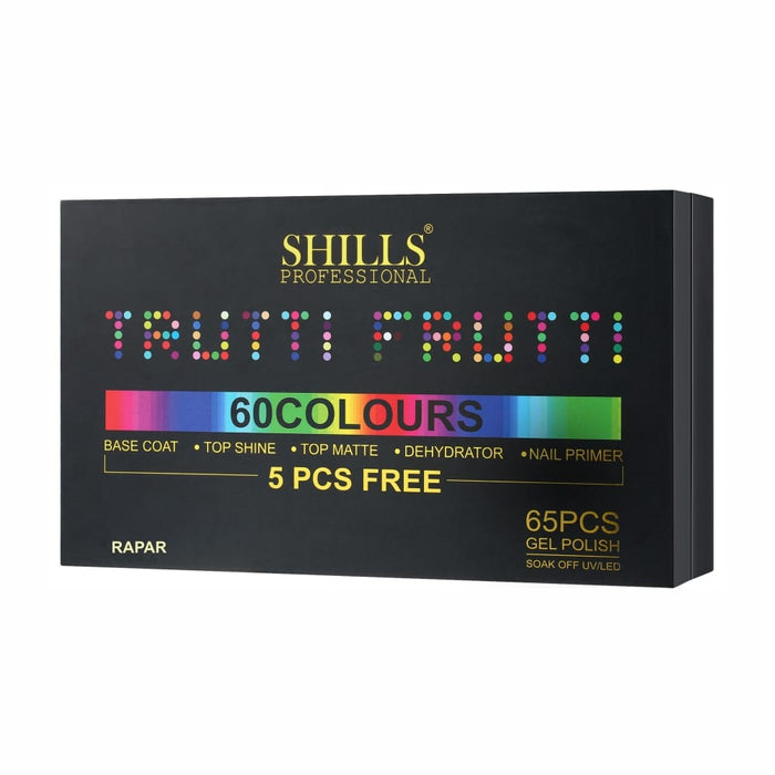 SHILLS PROFESSIONAL TRUTTI FRUTTI GEL POLISH 60 COLOURS ( 5 PCS FREE )-RAPAR