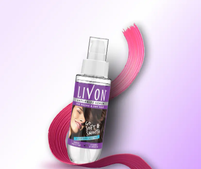 LIVON ANTI FRIZZ SERUM FOR ROUGH & DRY HAIR 24 HOUR SUPER SMOOTHNESS 50ML