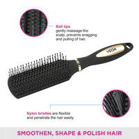 VEGA FLAT HAIR BRUSH - R9-FB