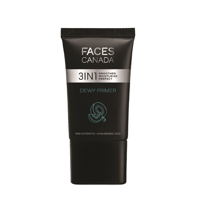 FACES CANADA 3 IN 1 SMOOTHEN MOISTURIZE PERFECT DEWY PRIMER KIWI EXTRACTS + HYALURONIC ACID