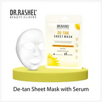 DR RASHEL DE-TAN SHEET MASK IMPROVE SKIN TONE FIGHT TAN REJUVENATE DULLNESS SERUM MASK