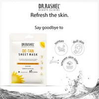 DR RASHEL DE-TAN SHEET MASK IMPROVE SKIN TONE FIGHT TAN REJUVENATE DULLNESS SERUM MASK