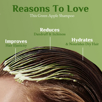 RICHFEEL NATURAL GREEN APPLE SHAMPOO FOR DRY DAMAGED & LIFELESS HAIR 500ML