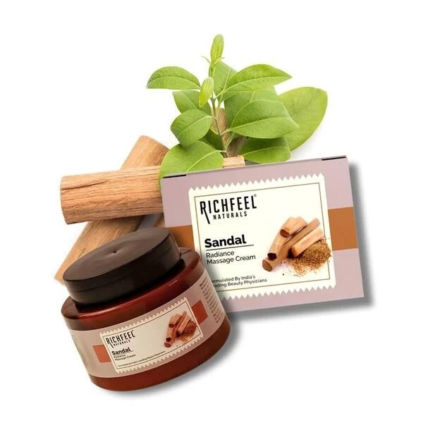 RICHFEEL NATURAL SANDAL RADIANCE MASSAGE CREAM 500G