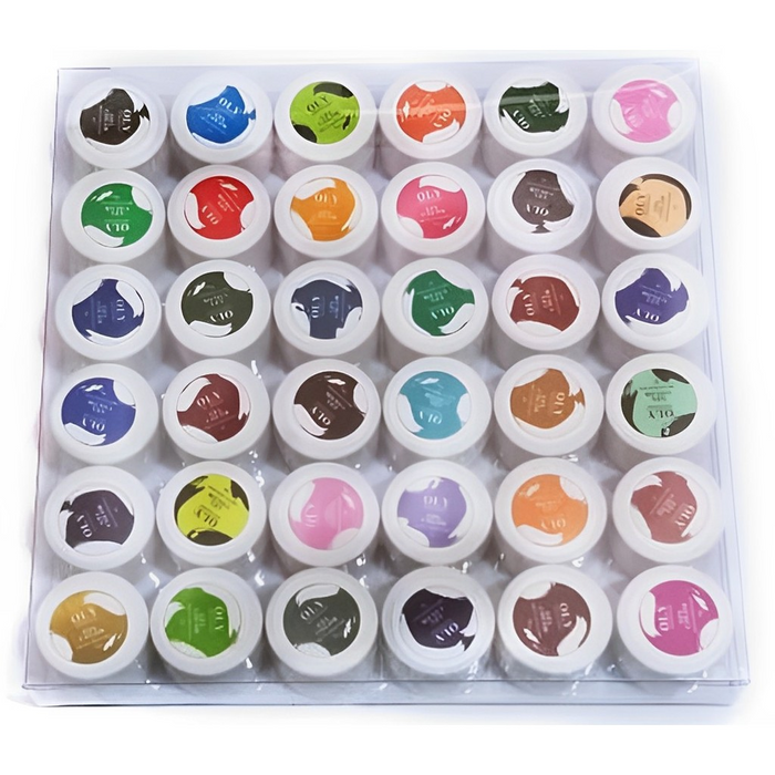 OLY NAIL SYSTEMS 36 GEL KIT COLOR
