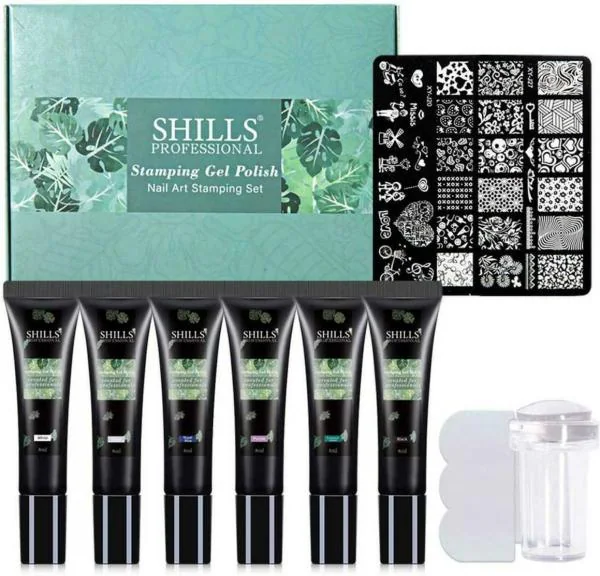 SHILLS PROFESSIONAL Multicolour Nail Art Stamping Gel Kit
